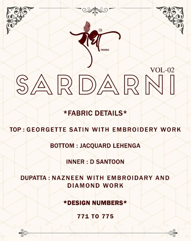 Radha Sardarni Vol 2 Wedding Wear Salwar Suits Catalog